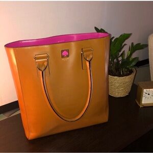 Kate Spade Brown and Pink Tote Bag